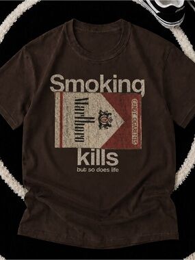 Smoking Kills Shirt, Marlboro Graphic Tee - Streetwear Unisex